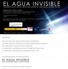Invitación Agua invisible